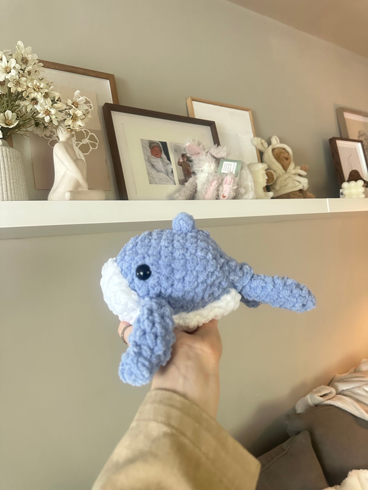 Crochet grumpy whale