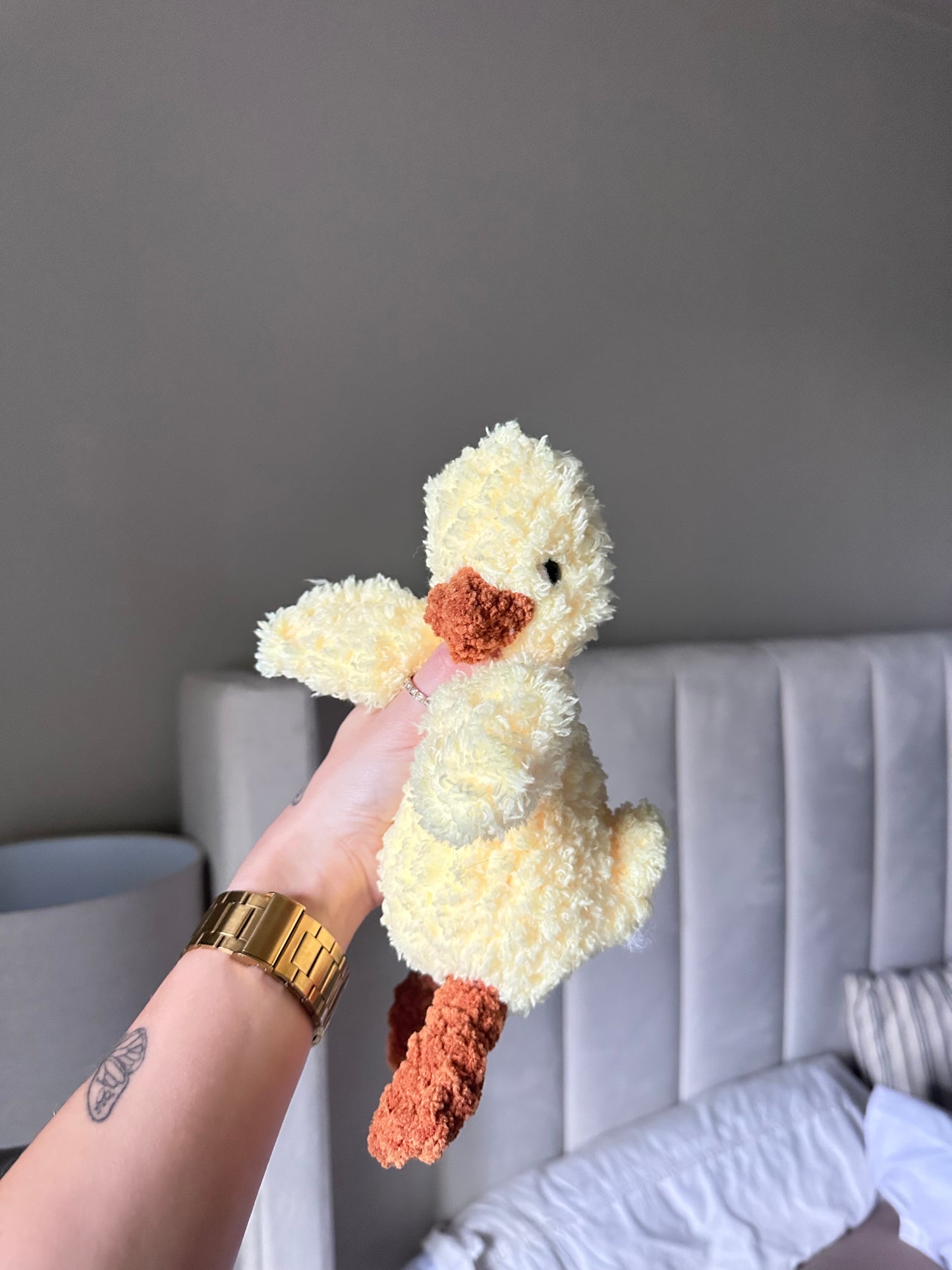 Fluffy crochet duck