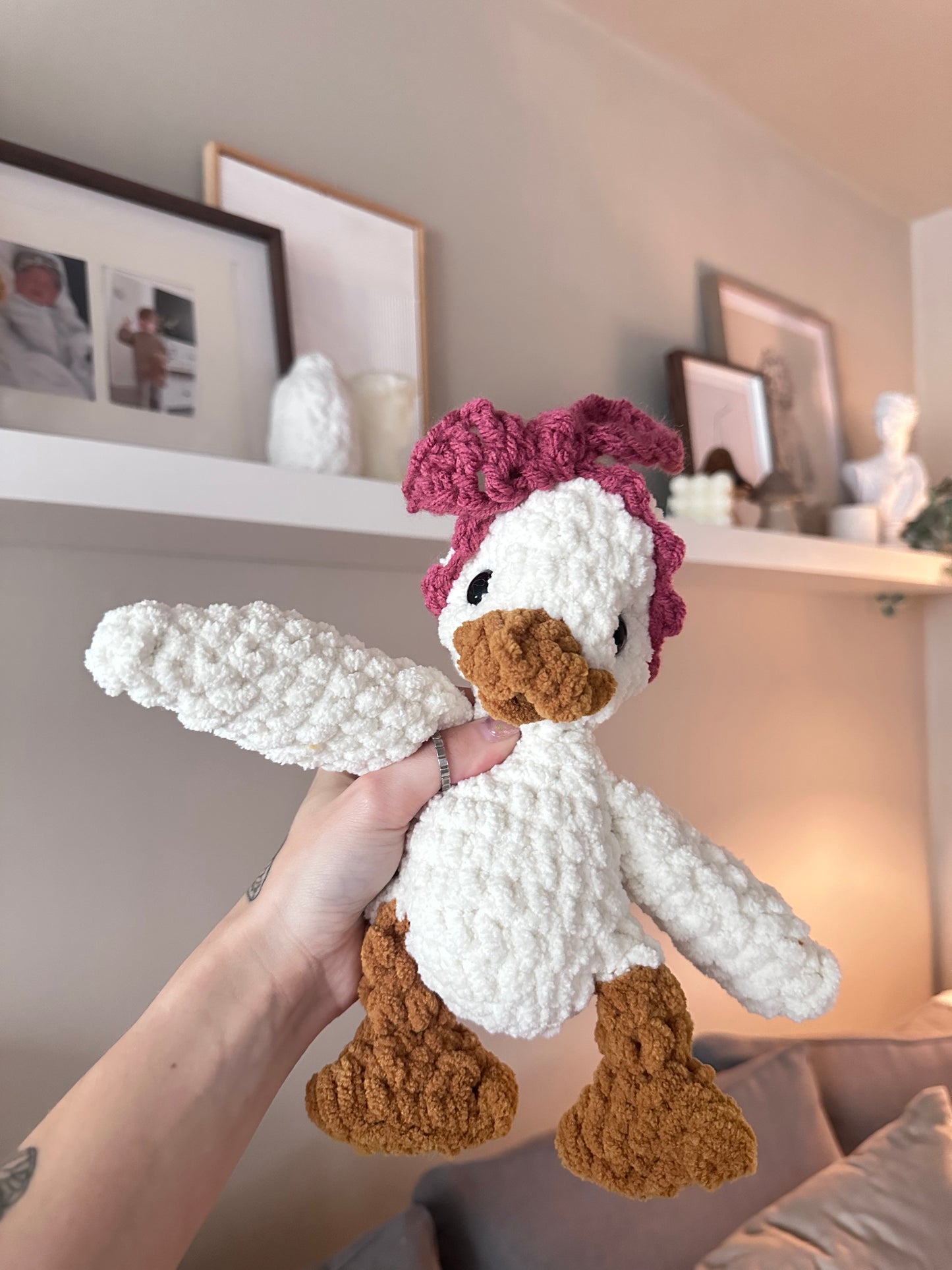 Crochet duck with headband