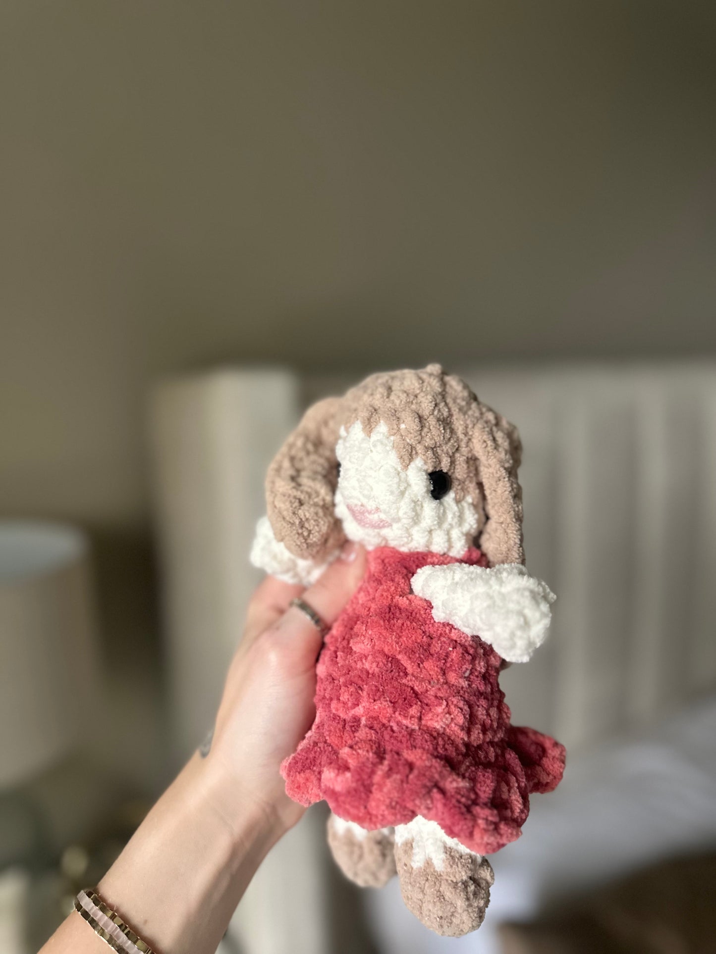 Crochet bunny in dress- mini