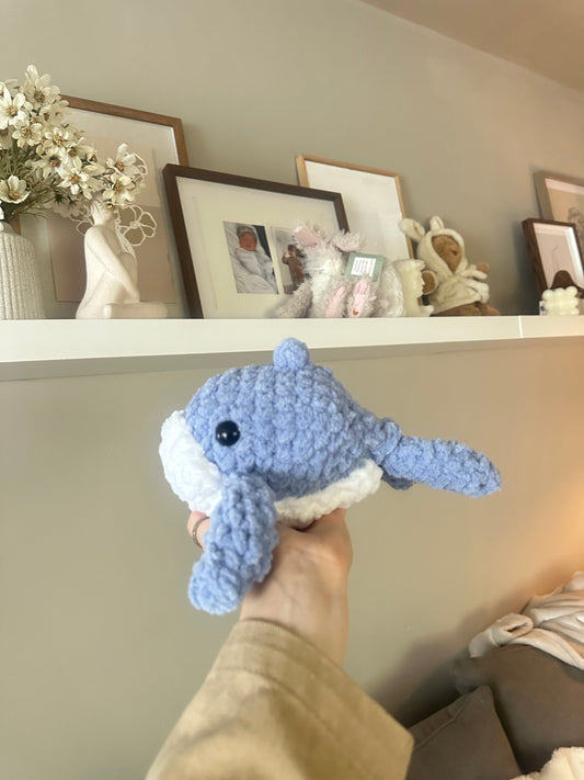 Crochet grumpy whale