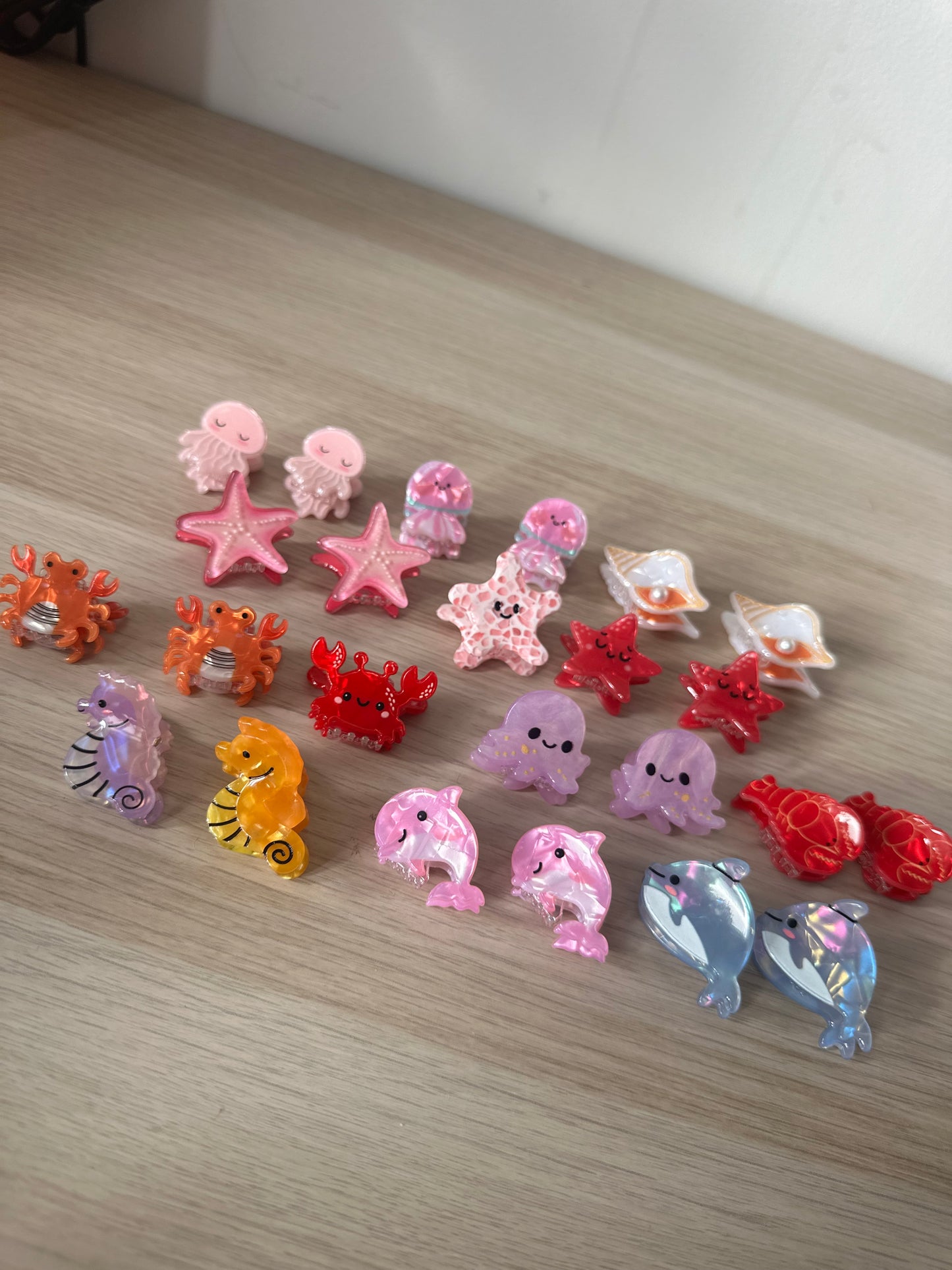 Mini Claw clips - sea themed