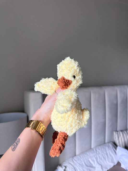 Fluffy crochet duck
