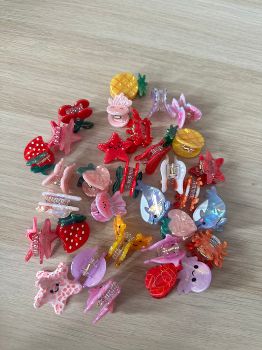Mini Claw clips - sea themed