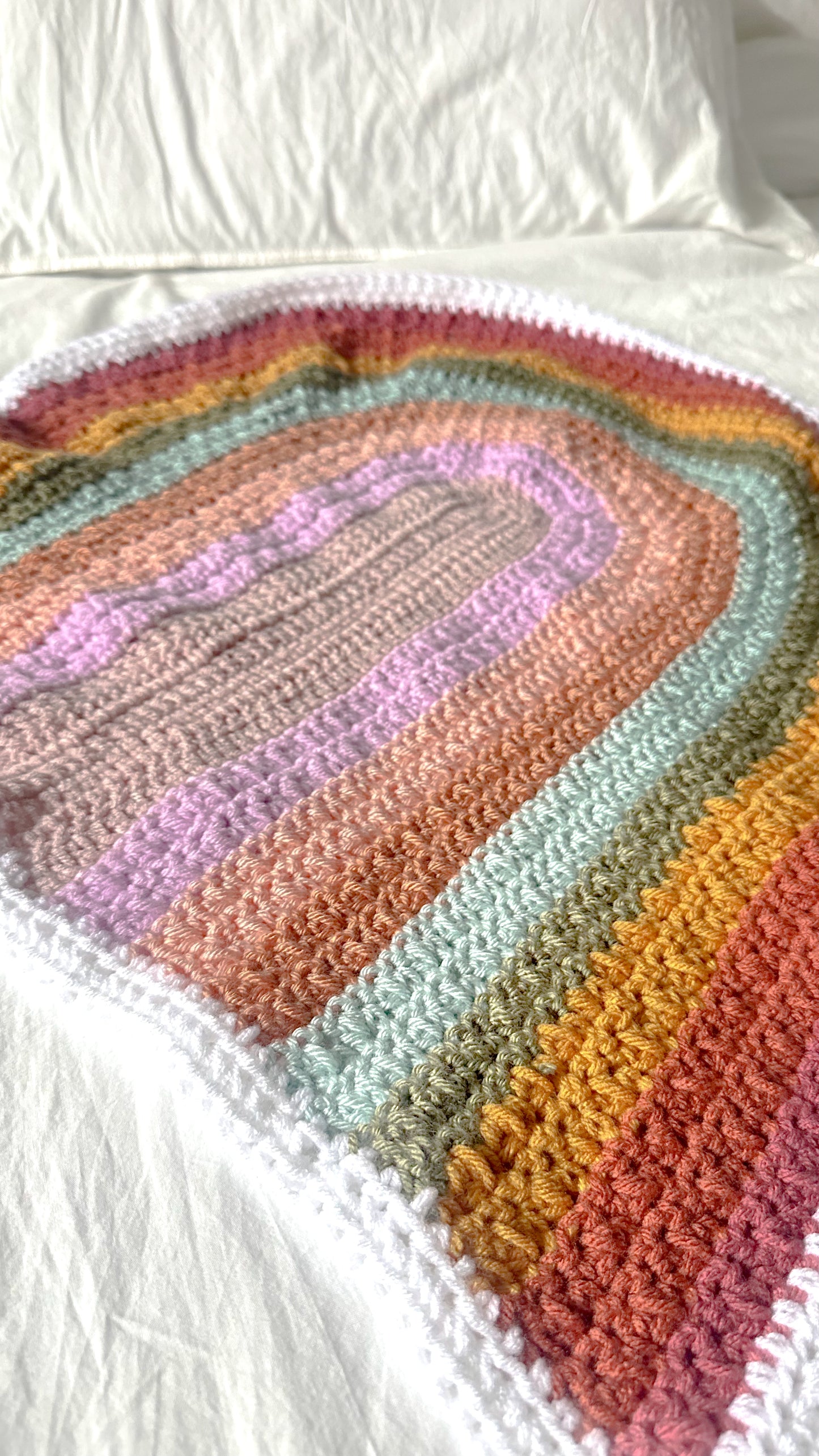 Crochet rainbow blanket