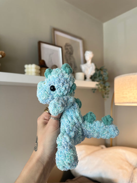 Crochet blue dino - mini