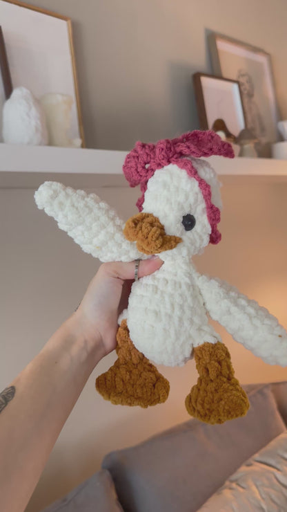 Crochet duck with headband